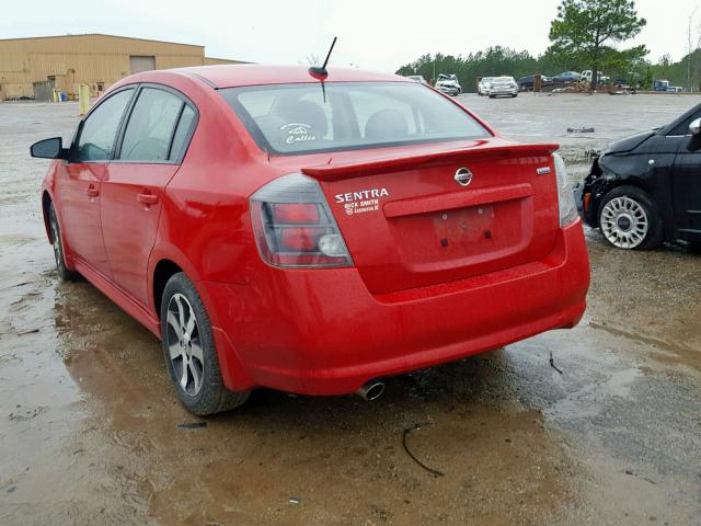 3N1AB6AP7CL675125 - 2012 NISSAN SENTRA 2.0 RED photo 3