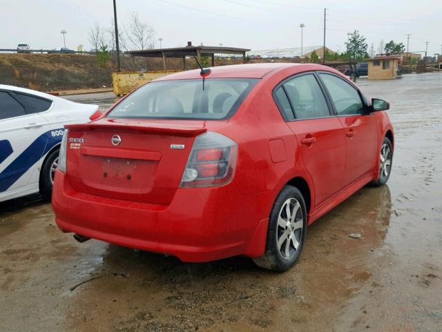 3N1AB6AP7CL675125 - 2012 NISSAN SENTRA 2.0 RED photo 4