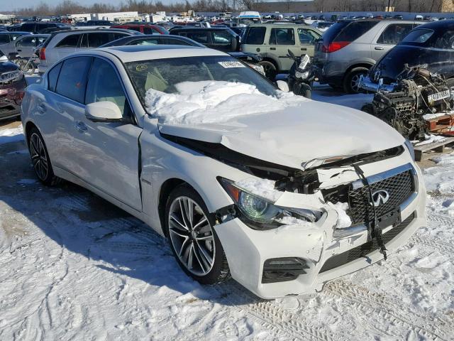 JN1AV7AR1EM700558 - 2014 INFINITI Q50 HYBRID WHITE photo 1