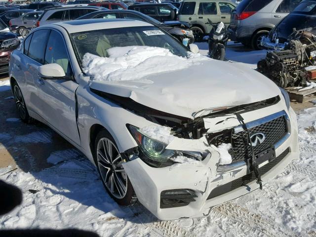 JN1AV7AR1EM700558 - 2014 INFINITI Q50 HYBRID WHITE photo 9