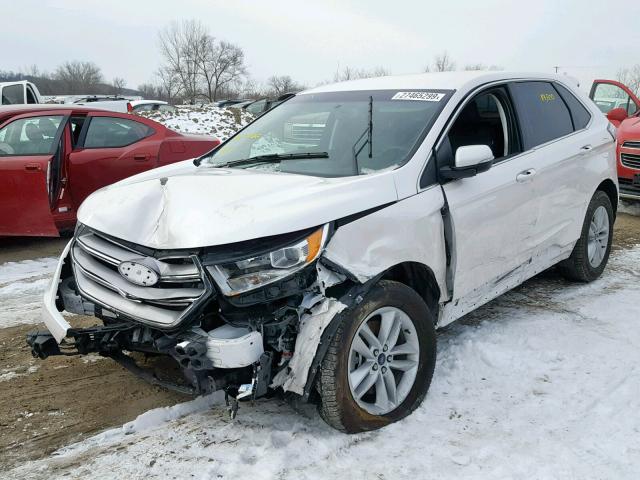 2FMPK4J99HBC54812 - 2017 FORD EDGE SEL WHITE photo 2