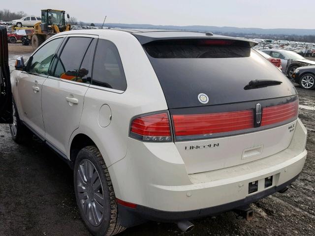 2LMDU88C48BJ21479 - 2008 LINCOLN MKX WHITE photo 3