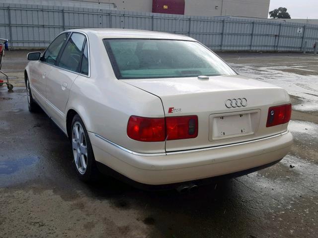 WAUGU54D11N011698 - 2001 AUDI S8 QUATTRO WHITE photo 3