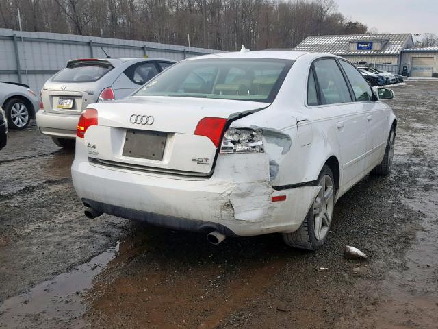 WAUDF78E97A020791 - 2007 AUDI A4 2.0T QU WHITE photo 4