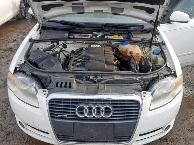 WAUDF78E97A020791 - 2007 AUDI A4 2.0T QU WHITE photo 7