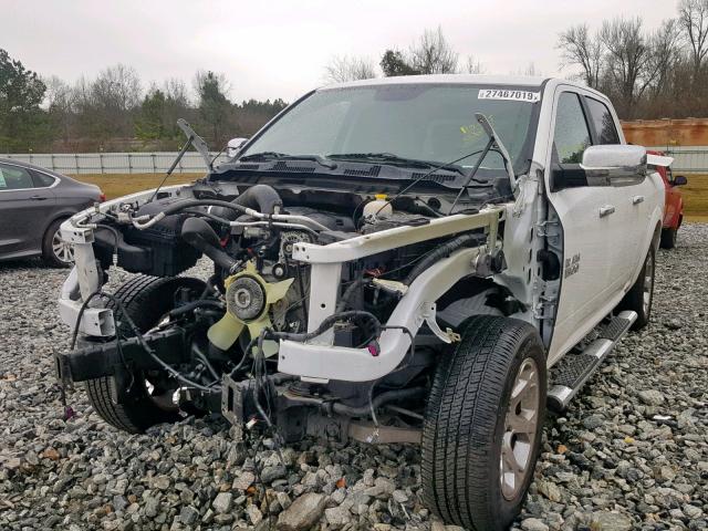 1C6RR6VT0FS542206 - 2015 RAM 1500 LARAM WHITE photo 2