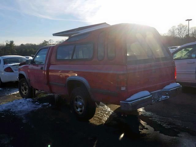 1B7GG26X3RW100825 - 1994 DODGE DAKOTA RED photo 3