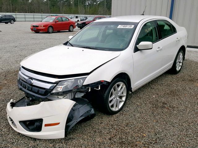 3FAHP0HA7AR252962 - 2010 FORD FUSION SE WHITE photo 2