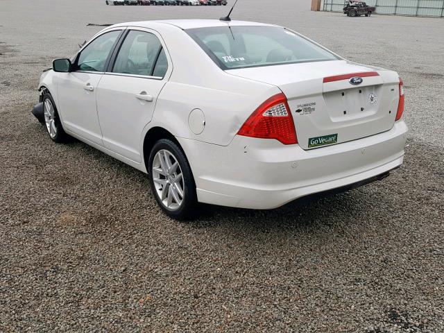 3FAHP0HA7AR252962 - 2010 FORD FUSION SE WHITE photo 3