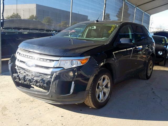 2FMDK4JC5DBC18589 - 2013 FORD EDGE SEL BLACK photo 2