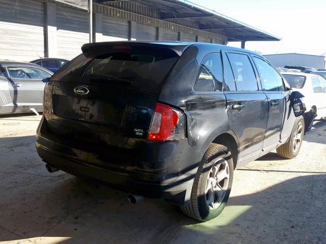 2FMDK4JC5DBC18589 - 2013 FORD EDGE SEL BLACK photo 4