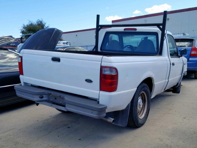 1FTYR10U01TA08228 - 2001 FORD RANGER WHITE photo 4