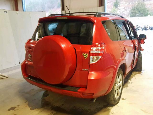 2T3DK4DV5BW051811 - 2011 TOYOTA RAV4 LIMIT RED photo 4