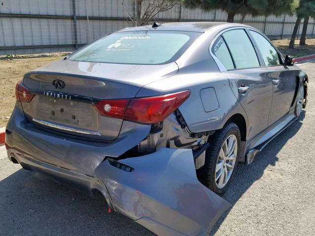 JN1BV7AP9EM682457 - 2014 INFINITI Q50 BASE GRAY photo 4