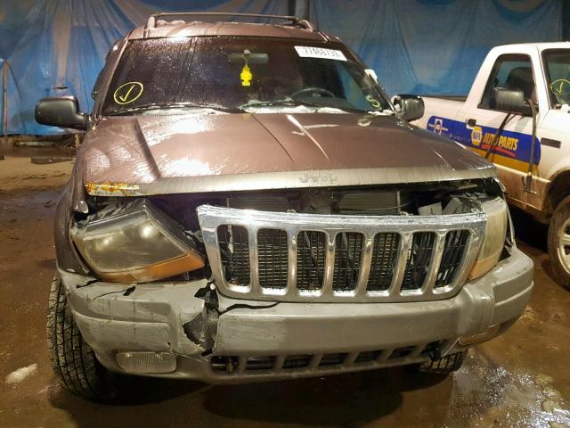 1J4GW48S6YC346522 - 2000 JEEP GRAND CHER GRAY photo 9