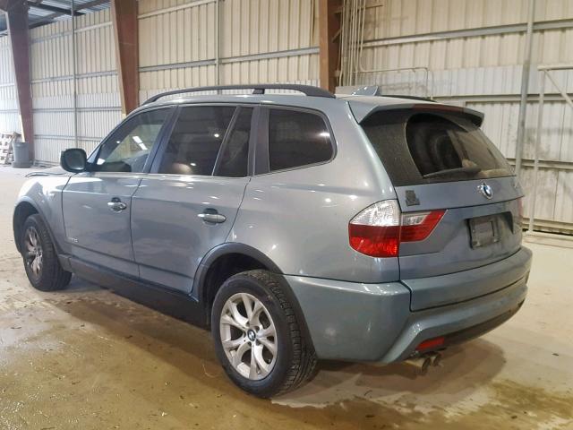 WBXPC9C42AWJ34017 - 2010 BMW X3 XDRIVE3 BLUE photo 3