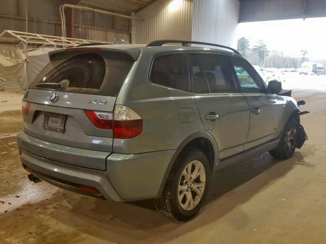 WBXPC9C42AWJ34017 - 2010 BMW X3 XDRIVE3 BLUE photo 4