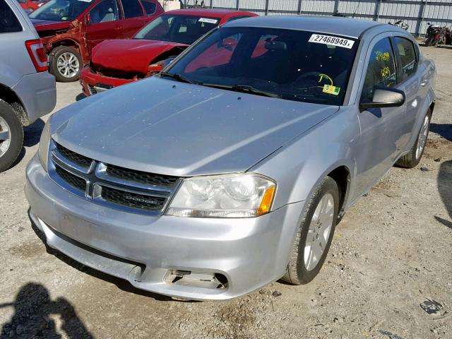 1B3BD4FB3BN538079 - 2011 DODGE AVENGER EX SILVER photo 2