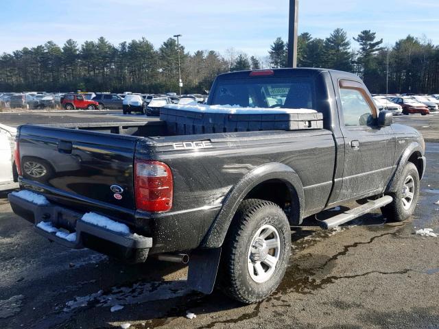 1FTYR10U74PA10765 - 2004 FORD RANGER BLACK photo 4