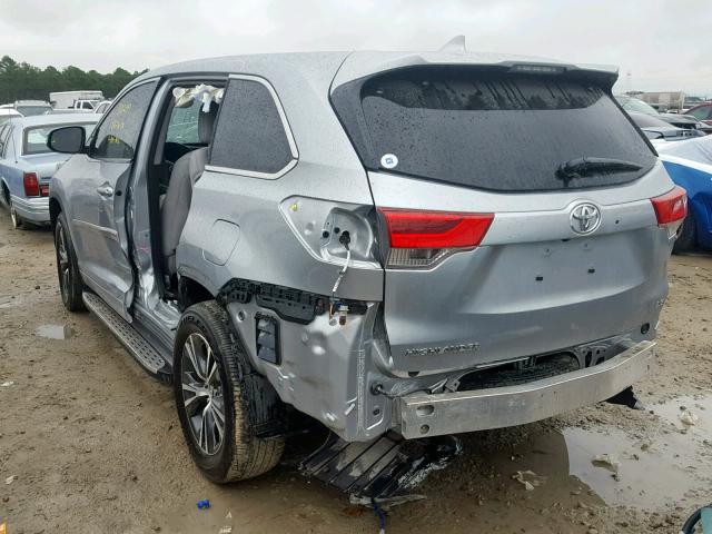 5TDZZRFH3HS230963 - 2017 TOYOTA HIGHLANDER SILVER photo 3