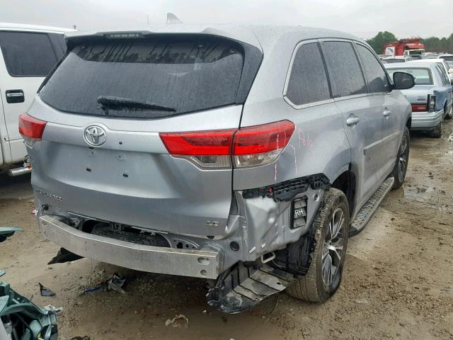 5TDZZRFH3HS230963 - 2017 TOYOTA HIGHLANDER SILVER photo 4