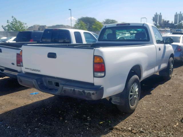 5TBJN32131S172110 - 2001 TOYOTA TUNDRA WHITE photo 4