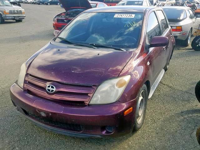 JTKKT624540051009 - 2004 TOYOTA SCION XA BURGUNDY photo 2