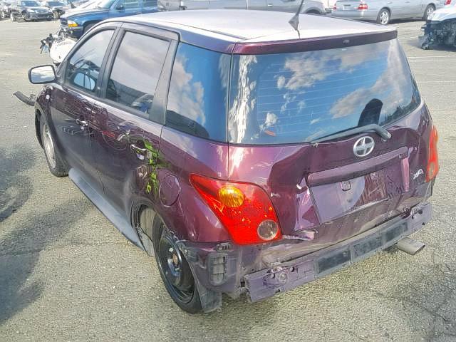 JTKKT624540051009 - 2004 TOYOTA SCION XA BURGUNDY photo 3