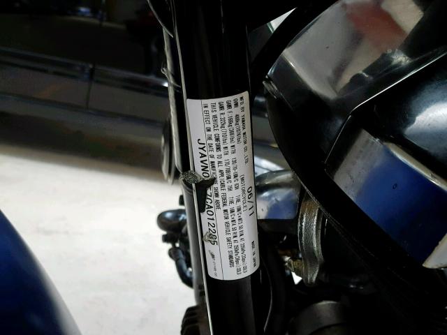 JYAVN01E7CA012285 - 2012 YAMAHA XVS950 A BLUE photo 10