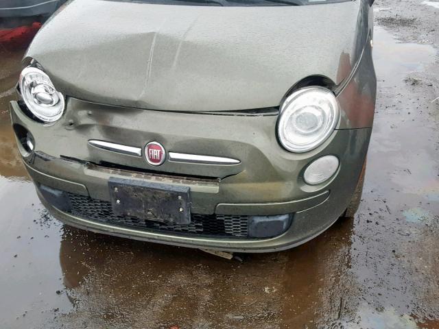 3C3CFFDR8CT128537 - 2012 FIAT 500 POP GREEN photo 7