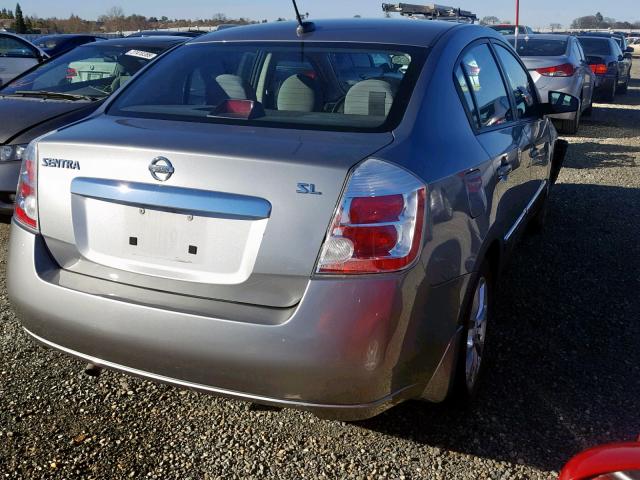 3N1AB6AP2AL722381 - 2010 NISSAN SENTRA 2.0 GRAY photo 4