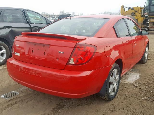 1G8AW18B77Z133367 - 2007 SATURN ION LEVEL RED photo 4