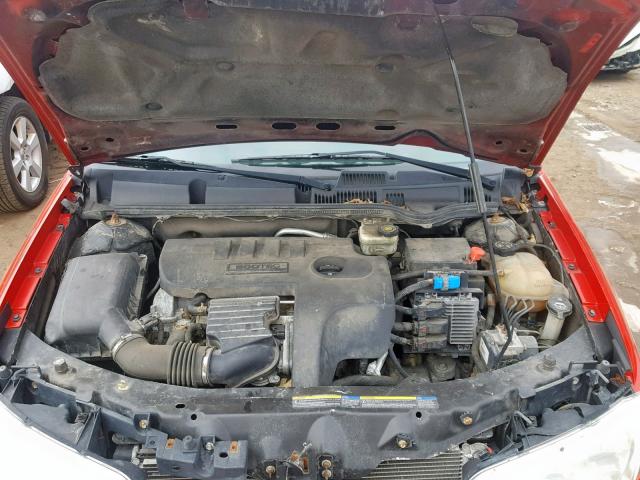 1G8AW18B77Z133367 - 2007 SATURN ION LEVEL RED photo 7