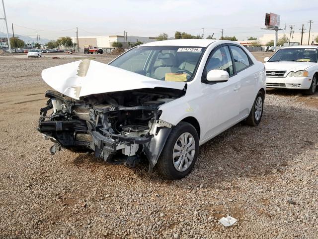 KNAFU4A28A5821578 - 2010 KIA FORTE EX WHITE photo 2