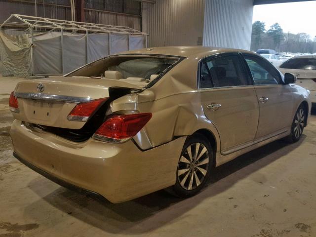 4T1BK3DB3BU388851 - 2011 TOYOTA AVALON BAS GOLD photo 4