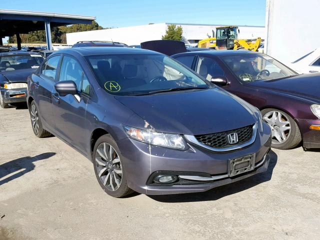 2HGFB2F90FH528374 - 2015 HONDA CIVIC EXL GRAY photo 1