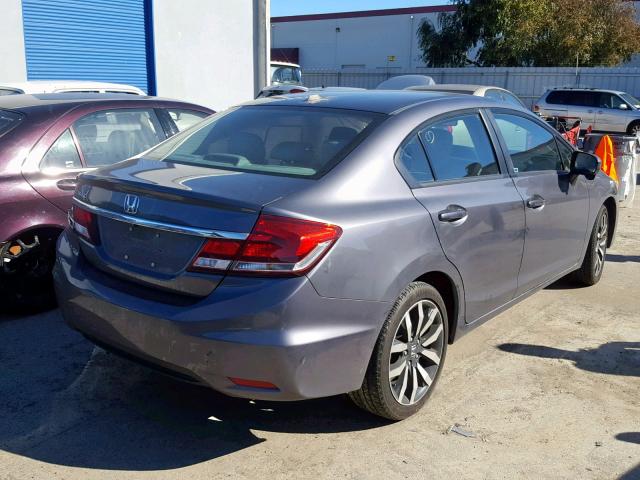 2HGFB2F90FH528374 - 2015 HONDA CIVIC EXL GRAY photo 4