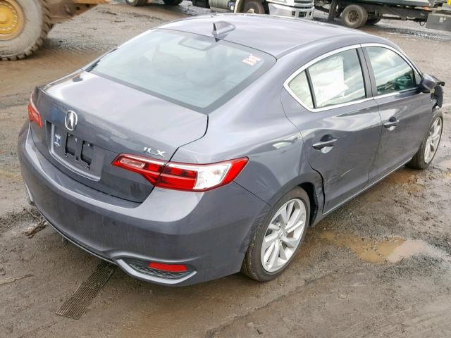 19UDE2F78JA005155 - 2018 ACURA ILX PREMIU GRAY photo 4