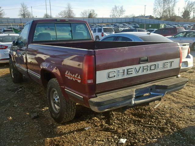 1GCGK24R9VZ168199 - 1997 CHEVROLET GMT-400 K2 MAROON photo 3