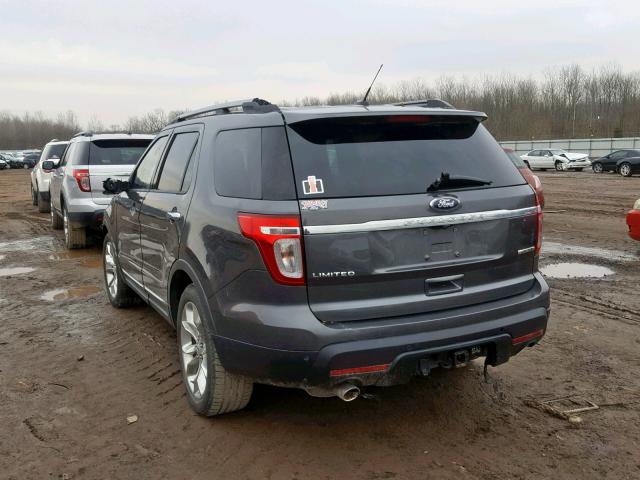 1FM5K7F80FGC15525 - 2015 FORD EXPLORER L CHARCOAL photo 3