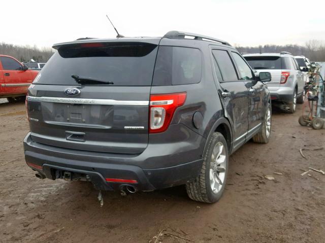 1FM5K7F80FGC15525 - 2015 FORD EXPLORER L CHARCOAL photo 4