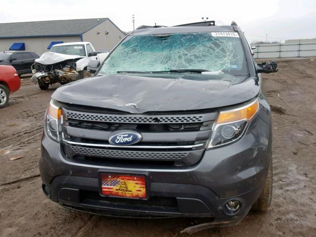 1FM5K7F80FGC15525 - 2015 FORD EXPLORER L CHARCOAL photo 9