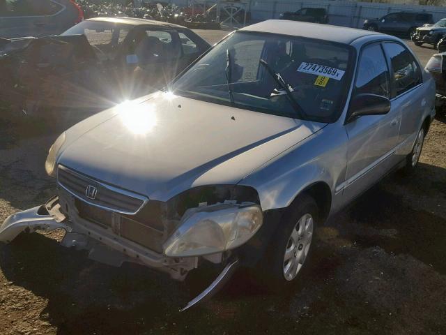 2HGEJ6619YH553034 - 2000 HONDA CIVIC BASE SILVER photo 2