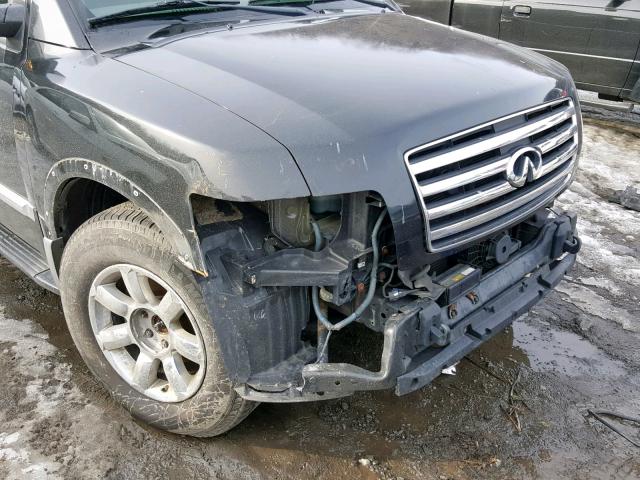 5N3AA08C94N808844 - 2004 INFINITI QX56 BLACK photo 9