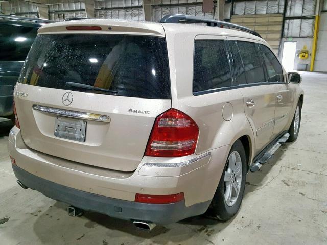 4JGBF71E57A164497 - 2007 MERCEDES-BENZ GL 450 4MA GOLD photo 4