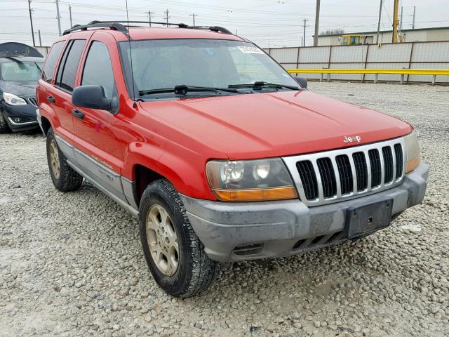 1J4GW48SXYC213925 - 2000 JEEP GRAND CHER RED photo 1