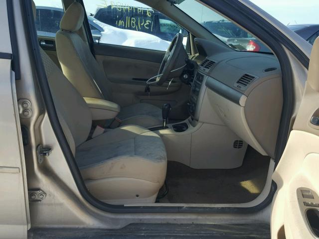 1G1AL55F777330377 - 2007 CHEVROLET COBALT LT GOLD photo 5