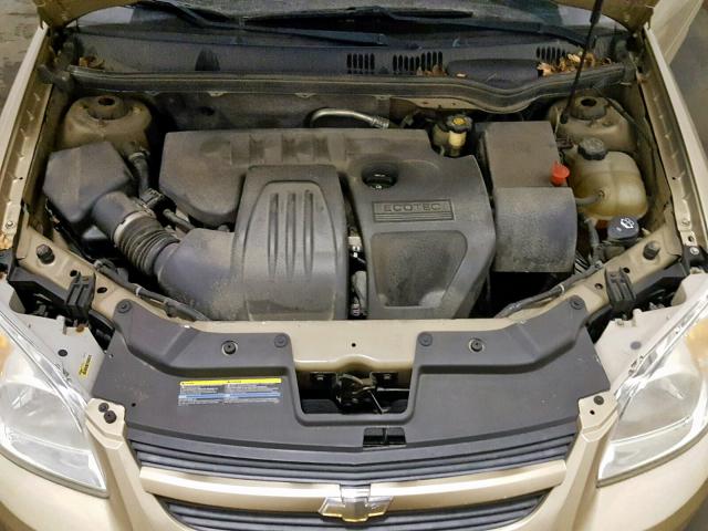 1G1AL55F777330377 - 2007 CHEVROLET COBALT LT GOLD photo 7