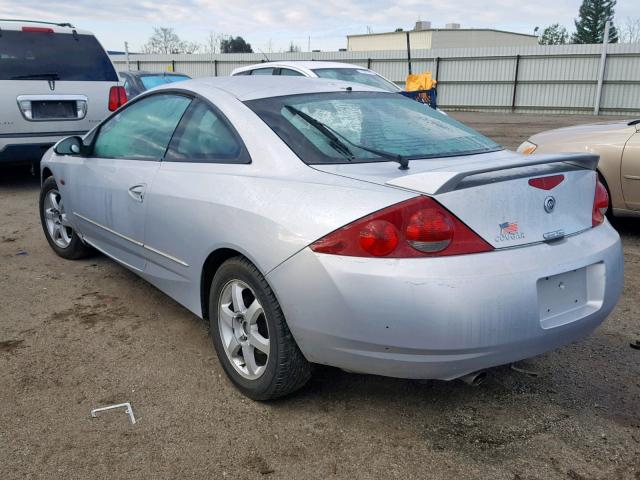 1ZWHT61L4X5751842 - 1999 MERCURY COUGAR V6 SILVER photo 3