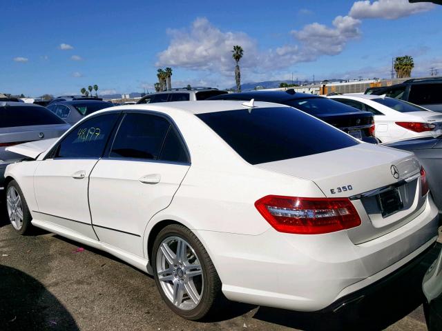 WDDHF5GB6AA103673 - 2010 MERCEDES-BENZ E 350 WHITE photo 3